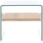 vidaXL Table basse Clair 50x50x45 cm Verre trempé