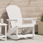 vidaXL Chaise Berçante Adirondack Blanche 73 5x92x90 cm HDPE