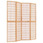 vidaXL Cloison de séparation pliable 4 panneaux 160x170 cm