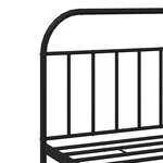 vidaXL Cadre de lit métal sans matelas avec tête de lit noir 193x203cm
