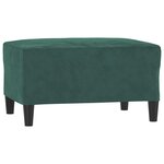 vidaXL Ensemble de canapés 4 Pièces avec coussins Vert foncé Velours