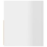 vidaXL Meuble TV avec lumières LED blanc brillant 90x35x40 cm