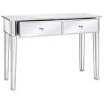vidaXL Table console miroir MDF et verre 106 5 x 38 x 76 5 cm