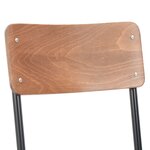 vidaXL Chaises à manger lot de 2 marron contreplaqué solide et acier