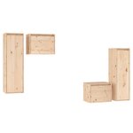 vidaXL Meubles TV 4 Pièces Bois massif de pin