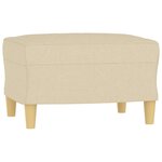 vidaXL Ensemble de canapés 4 Pièces avec coussins Crème Tissu