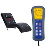 vidaXL Chaise longue de massage avec oreiller Noir Similicuir