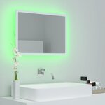 vidaXL Miroir à LED de salle de bain Blanc 60x8 5x37 cm Acrylique