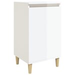 vidaXL Table de chevet blanc brillant 40x35x70 cm bois d’ingénierie