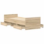 vidaXL Cadre de lit sans matelas chêne sonoma 90x190 cm