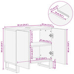 vidaXL Armoire lavabo de bain 62x34x58 cm bois massif de manguier