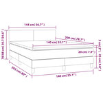 vidaXL Sommier à lattes de lit avec matelas LED Bleu 140x200 cm Tissu