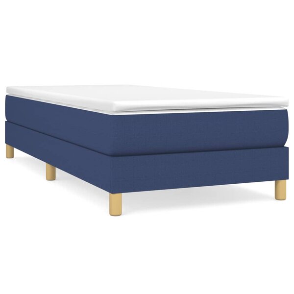vidaXL Cadre de lit sans matelas bleu 80x200 cm tissu