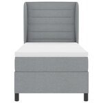 Lit à ressort vidaXL avec matelas Gris clair 100x200 cm en tissu