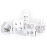 10 maisons blanches à monter soi-même 19 x 5 5 x 4 5 cm