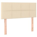 vidaXL Sommier à lattes de lit et matelas Crème 90x190 cm Tissu
