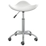 vidaXL Tabouret de salon et spa Blanc Similicuir