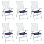 vidaXL Coussins de palette lot de 6 bleu marine 50x50x3cm tissu oxford