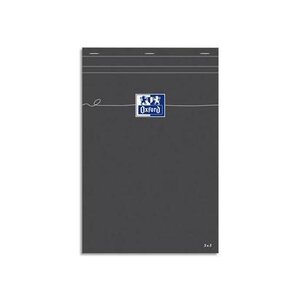 bloc-notes, A4, quadrillé, 80 feuilles, gris OXFORD