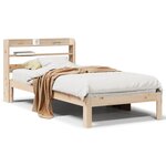 vidaXL Cadre de lit avec tête de lit 90x190 cm bois de pin massif