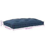 Coussin de canapé sur palette vidaXL en tissu bleu