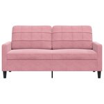 vidaXL Canapé à 2 places Rose 140 cm Velours