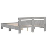vidaXL Cadre de lit sans matelas gris béton 150x200 cm