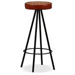 vidaXL Tabourets de bar lot de 4 cuir véritable