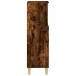 vidaXL Armoire de bain chêne fumé 30x30x100 cm bois d'ingénierie