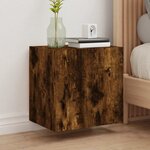 vidaXL Meubles TV muraux 2 Pièces chêne fumé 40 5x30x40cm bois ingénierie