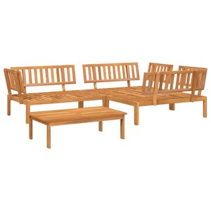 vidaXL Salon palette de jardin 4 Pièces bois d'acacia massif