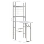 vidaXL Ensemble à dîner pliant 3 Pièces et étagère de rangement MDF acier