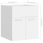 vidaXL Ensemble de meubles de salle de bain 2 Pièces Blanc Aggloméré