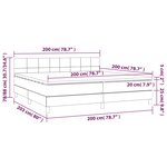 vidaXL Sommier à lattes de lit et matelas Gris clair 200x200cm Velours