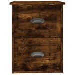 vidaXL Tables de chevet murales 2 Pièces chêne fumé 41 5x36x53 cm