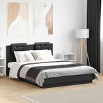 vidaXL Cadre de lit sans matelas noir 120x190 cm