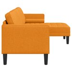 Sofa L-Shaped 3 places jaune foncé 160 cm en tissu