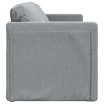vidaXL Canapé-lit 2 en 1 gris clair 112x174x55 cm tissu