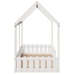 vidaXL Cadre de lit d'enfants forme de maison 90x190cm bois massif pin
