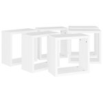 vidaXL Étagères cube murales 6 Pièces Blanc 30x15x30 cm