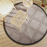 vidaXL Tapis d'extérieur marron Ø160 cm PP