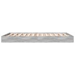 vidaXL Cadre de lit sans matelas sonoma gris 140x200 cm