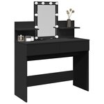 vidaXL Coiffeuse avec LED noir 100x40x130 cm