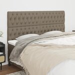 vidaXL Têtes de lit 4 Pièces Taupe 90x7x78/88 cm Tissu