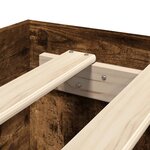 vidaXL Cadre de lit sans matelas chêne fumé 120x200 cm bois ingénierie