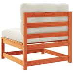 vidaXL Salon de jardin 5 Pièces avec coussins cire marron bois pin massif