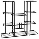 vidaXL Support à plantes 94 5x25x89 cm Noir Fer