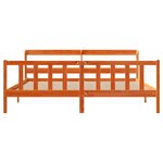 vidaXL Cadre de lit et tête de lit cire marron 180x200 cm bois de pin