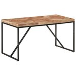 vidaXL Table à dîner 140x70x76 cm Bois massif d'acacia et de manguier