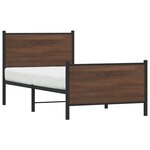 vidaXL Cadre de lit métal avec tête de lit et pied de lit 80x200 cm